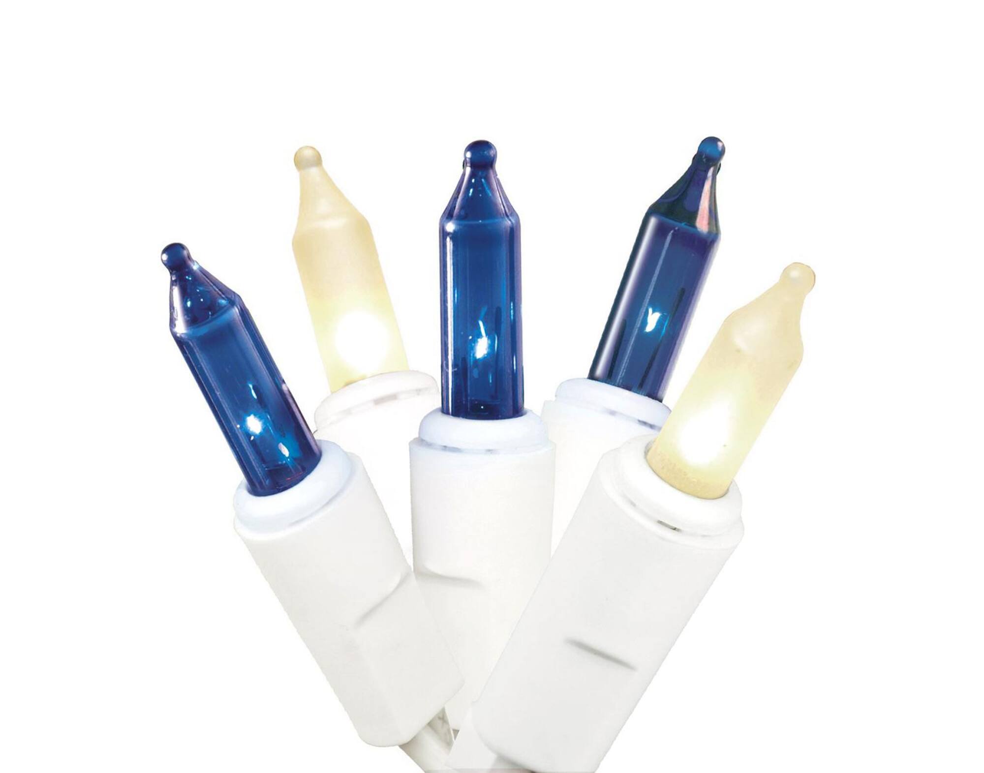 50ct. Blue & Frosted Clear Mini String Lights